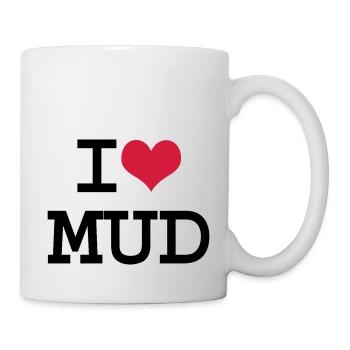 I Herz-Schlamm - Tasse - Weiß - Rechts