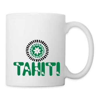 polynesische Tätowierung Tiara Tahiti Karte - Tasse - Weiß - Rechts