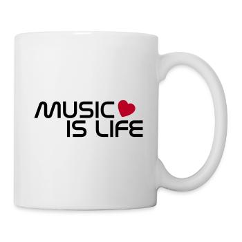 music is life heart FR - Mug blanc - blanc - Droite