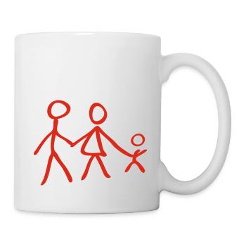 Mutter Vater Kind Familie - Tasse - Weiß - Rechts