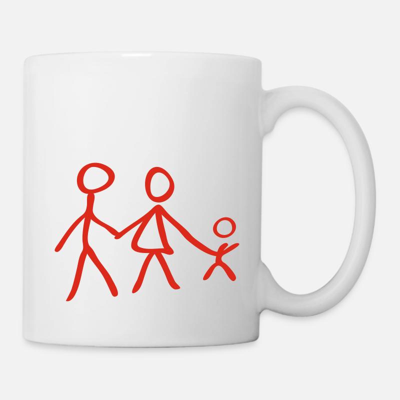 Mutter Vater Kind Familie - Tasse - Weiß