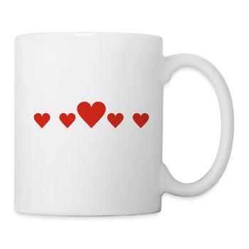 love liebe herz herzen - Tasse - Weiß - Rechts