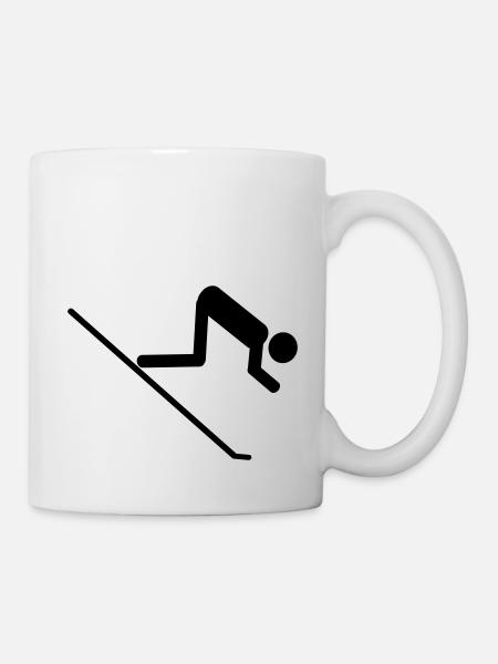 ski-run icon - Mug - white