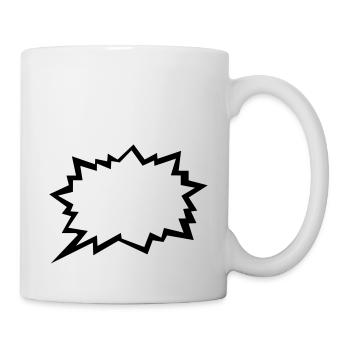 bulle, comic, comics, komik, cartoon - Tasse - Weiß - Rechts