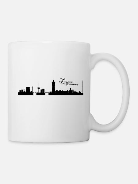 Lingener Skyline - Tasse - Weiß