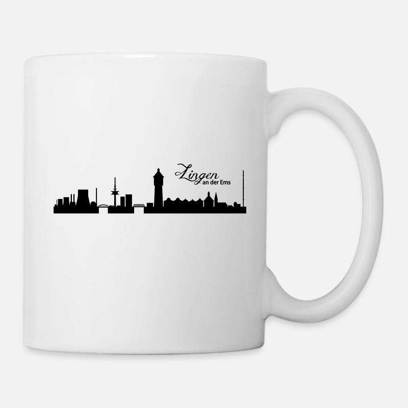 Lingener Skyline - Tasse - Weiß