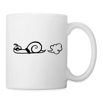 schneckentempo_schneckera - Tasse - Weiß - Rechts