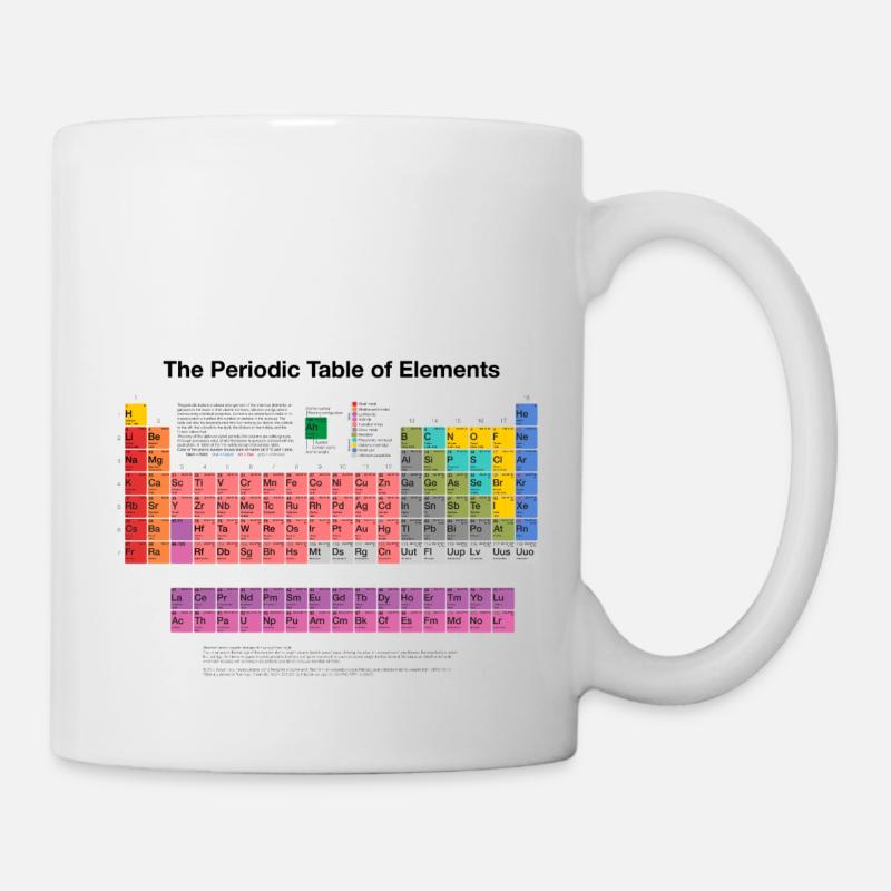 Periodic Table of Elements (PTE) dark - Mug - white