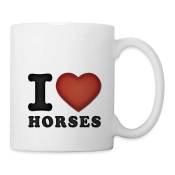 I love Horses - J'aime les chevaux - Mug blanc - blanc - Droite