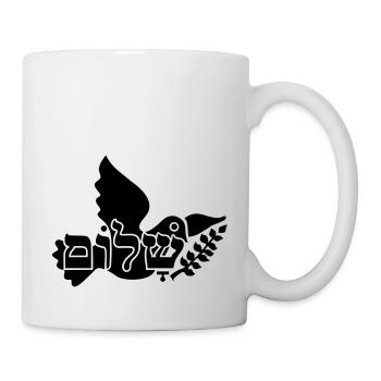 Shalom et de la colombe / shalom 'n dove (1c) - Mug blanc - blanc - Droite