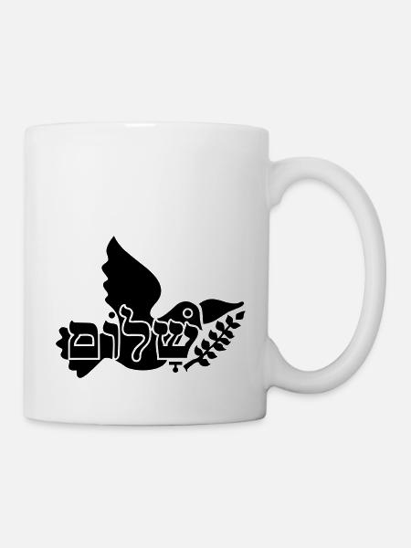 Shalom 'n Taube / shalom 'n dove (1c) - Tasse - Weiß