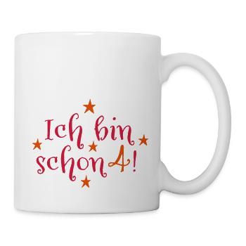 4. Geburtstag - Tasse - Weiß - Rechts