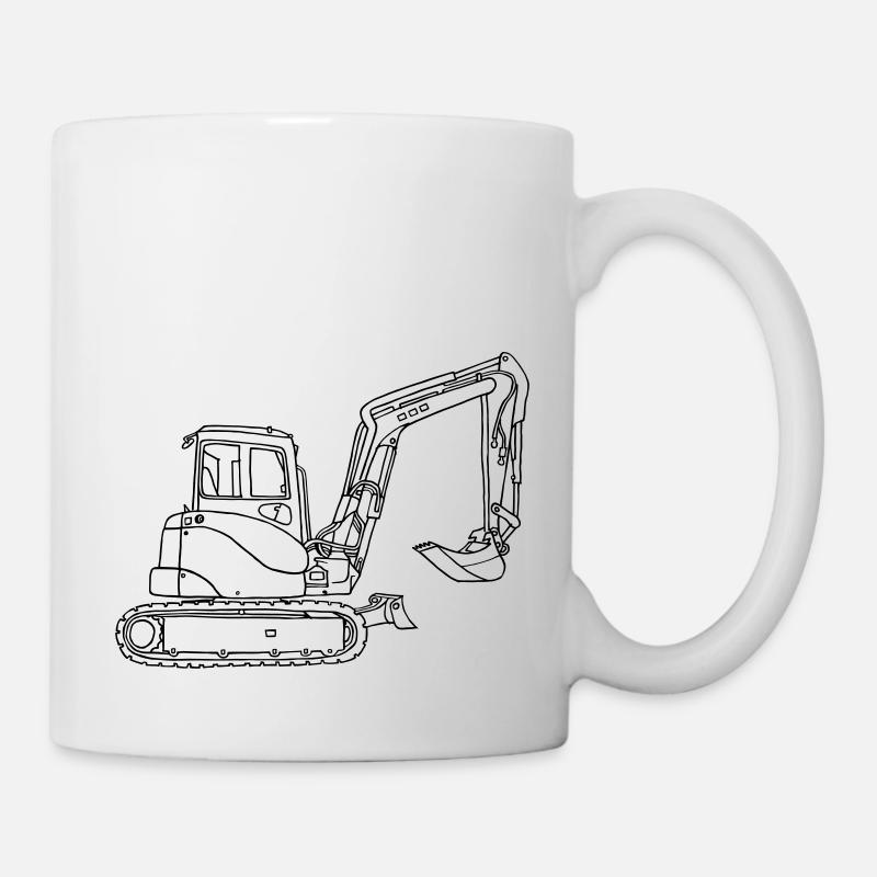 Pelleteuse - Mug blanc - blanc