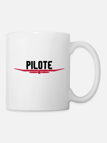 Pilote hélice aile - Mug blanc - blanc