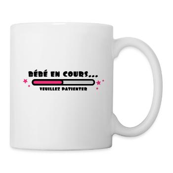 bébé en cours - Mug blanc - blanc - Droite
