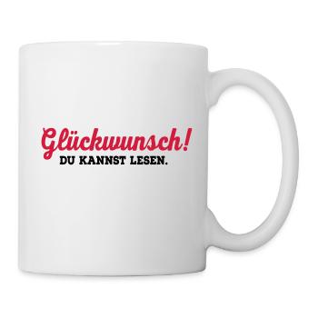 lesen - Tasse - Weiß - Rechts