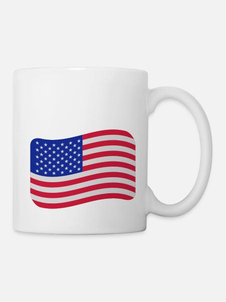 usa flagge - Tasse - Weiß