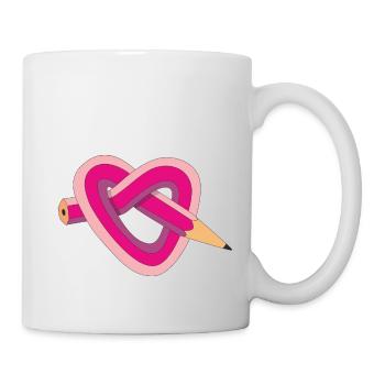 pencil heart - Mug - white - Right