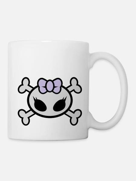 skul kitty - Tasse - Weiß