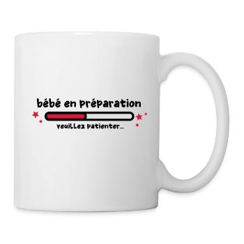 bébé en préparation - Mug blanc - blanc - Droite