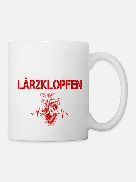 Lärzklopfen_red - Tasse - Weiß