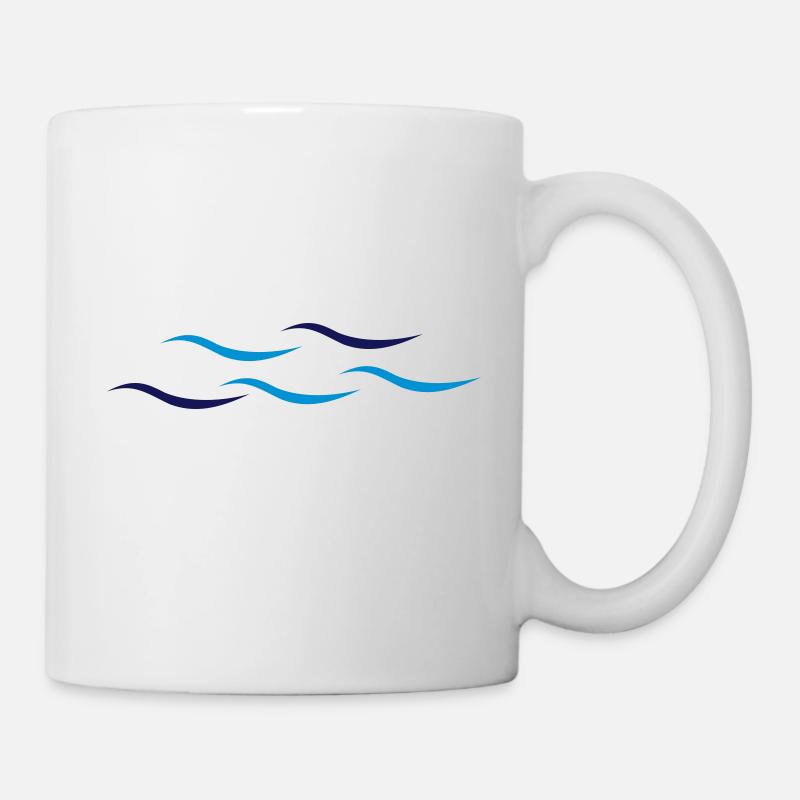 Wellen - Tasse - Weiß