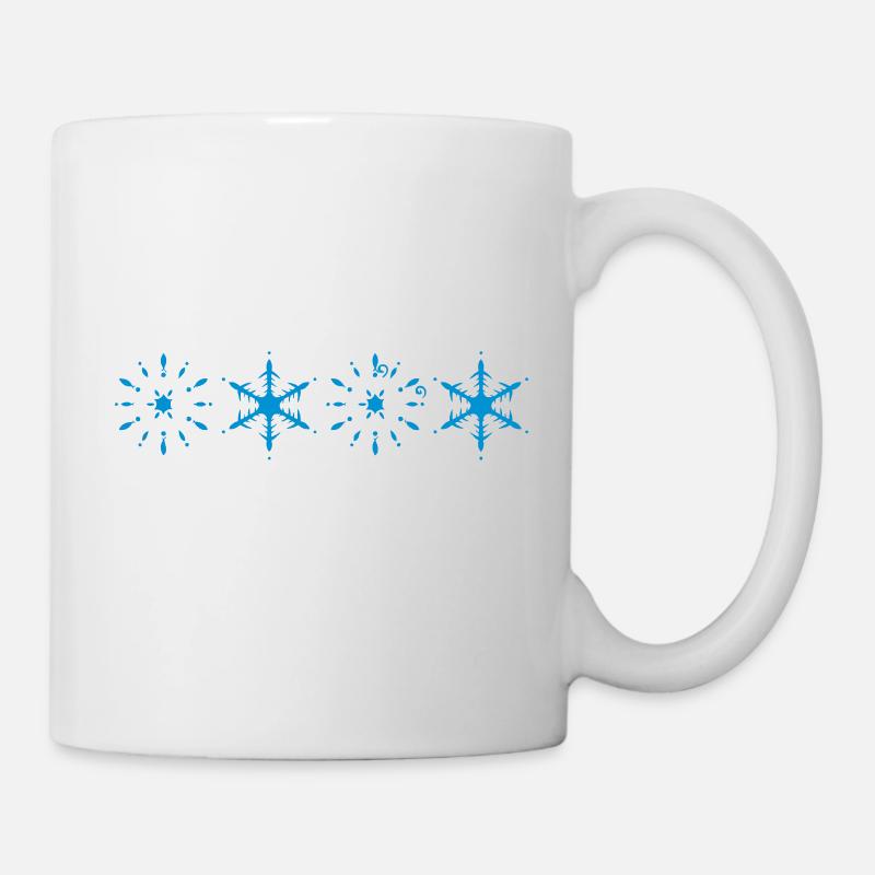 schneeflocken - Tasse - Weiß