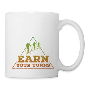 Earn your turns Tour reggae - Tasse - Weiß - Rechts