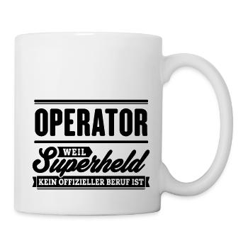 Superheld Operator - Tasse - Weiß - Rechts