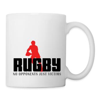 Rugby Keine Gegner gerade Opfer - Tasse - Weiß - Rechts