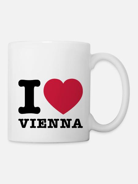 I Love Vienna 2 - Tasse - Weiß