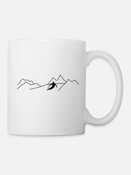 alpine skiing - Tasse - Weiß