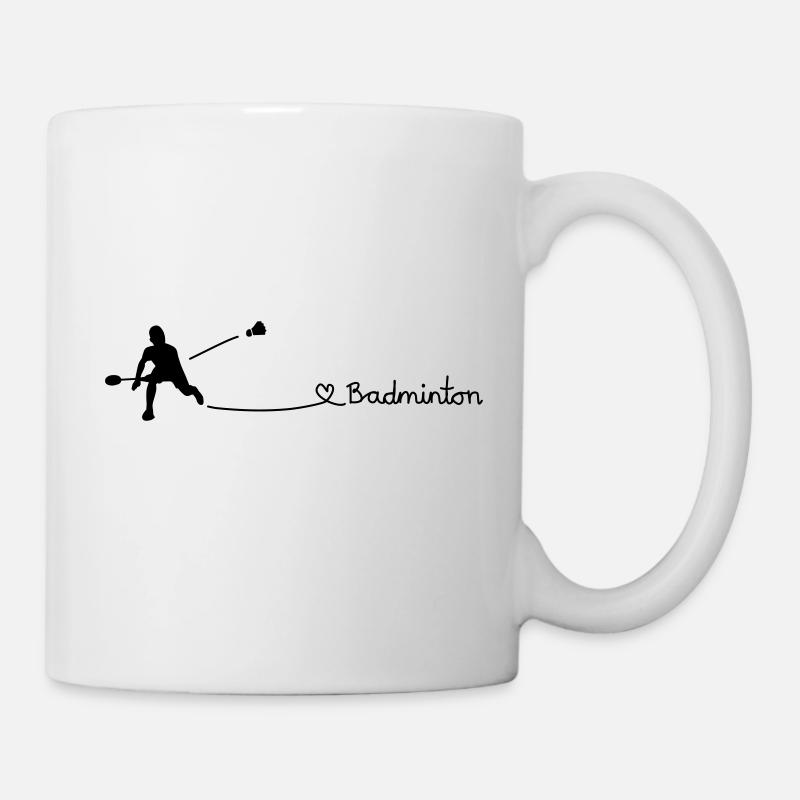 Love Badminton - Tasse - Weiß
