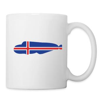 Seewolf_Island_umriss - Tasse - Weiß - Rechts