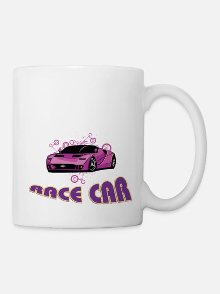 Voiture de course - Mug blanc - blanc