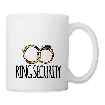 Mariage / Mariage: Sécurité Anneau - Mug blanc - blanc - Droite
