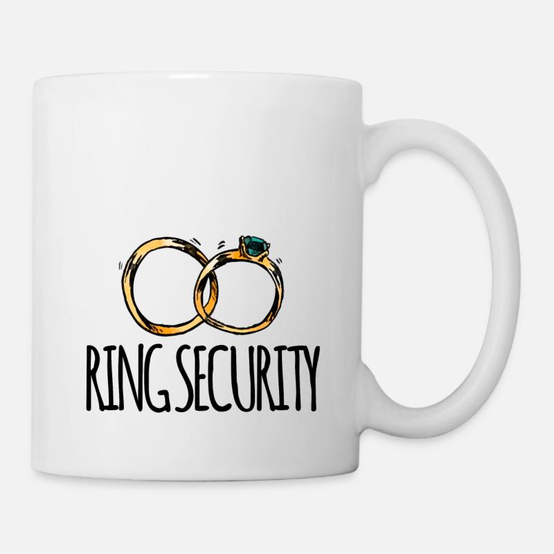 Hochzeit / Heirat: Ring Security - Tasse - Weiß