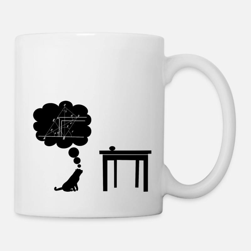 chat saut à - Mug blanc - blanc