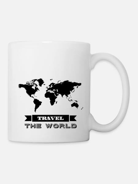 Travel the World - Tasse - Weiß