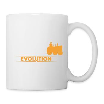 Landwirt Traktor Evolution - orange/weiss - Tasse - Weiß - Rechts