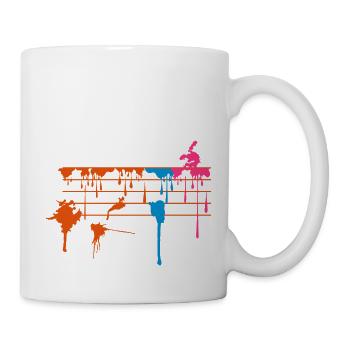 Notensplashes - Tasse - Weiß - Rechts