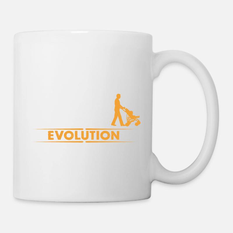 Walking Dad - Evolution - Tasse - Weiß