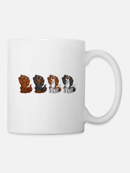 Cavalier King Charles - Ligne - Mug blanc - blanc