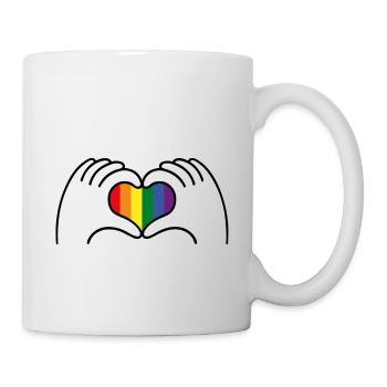 Drapeau Gay Pride - Mug blanc - blanc - Droite