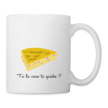 quiche lorraine - Mug blanc - blanc - Droite