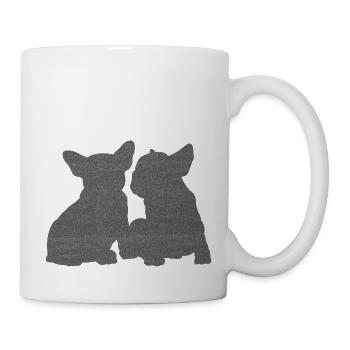 Frenchie French Bulldog glitter optics - Mug - white - Right