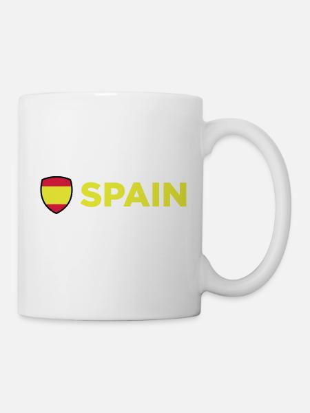 Nationalflagge von Spanien - Tasse - Weiß