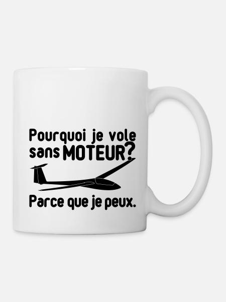 vol à voile sans moteur - Mug blanc - blanc