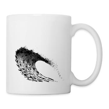 A beautiful sea wave for Mrs. Merkel - Mug - white - Right