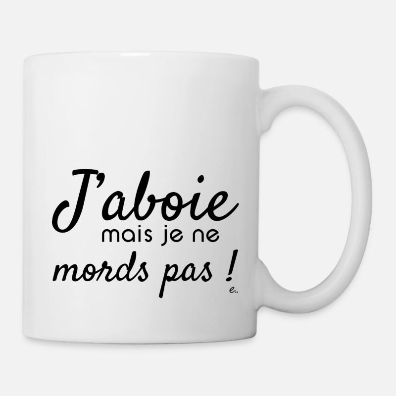J'aboie mais je ne mords pas - Mug blanc - blanc